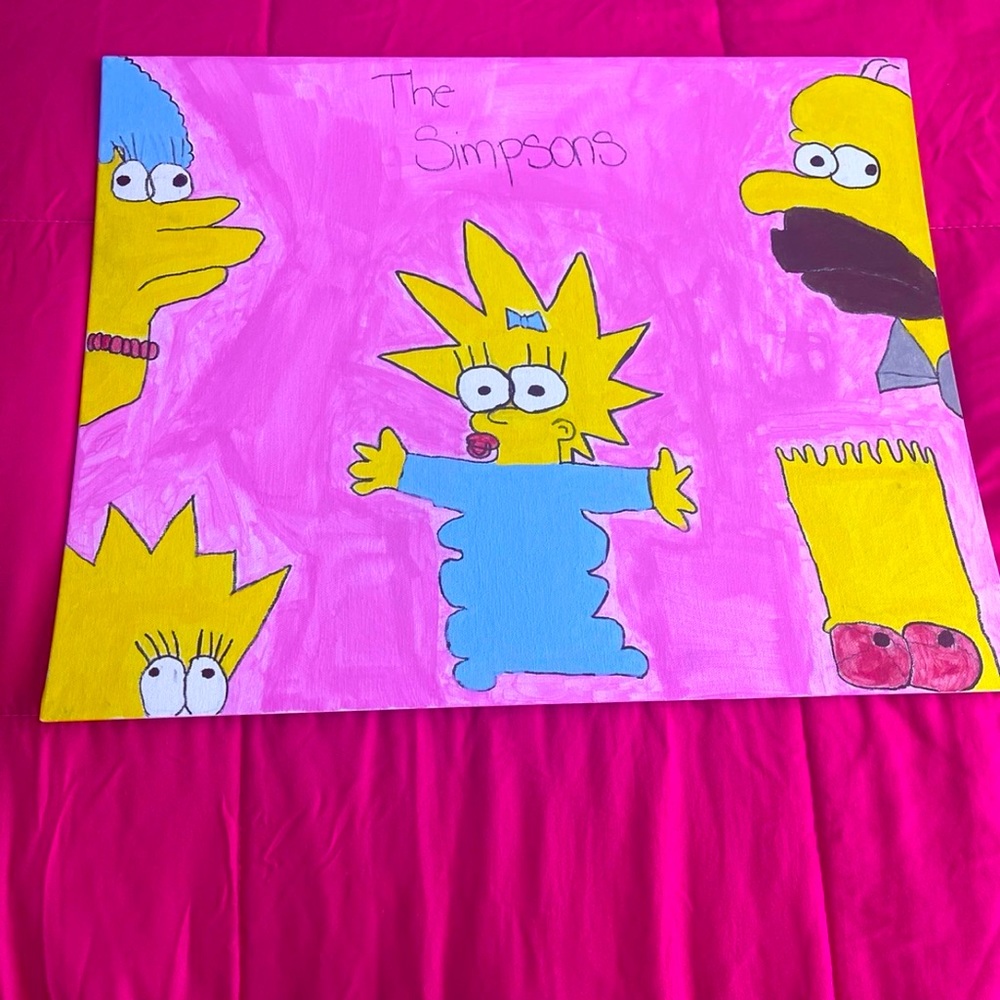 The Simpsons Family Painting !!